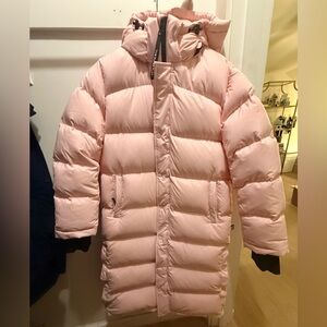Aritzia Women’s Pink Super Puff Puffer Coat (Long CliMATTE)